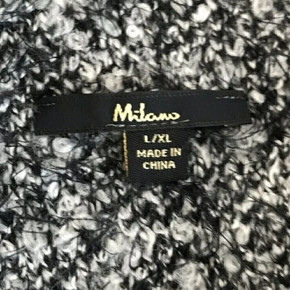 Milano Wool Stars Fuzzy Super Soft Sherpa Plush Cozy Winter Open Sweater Vest